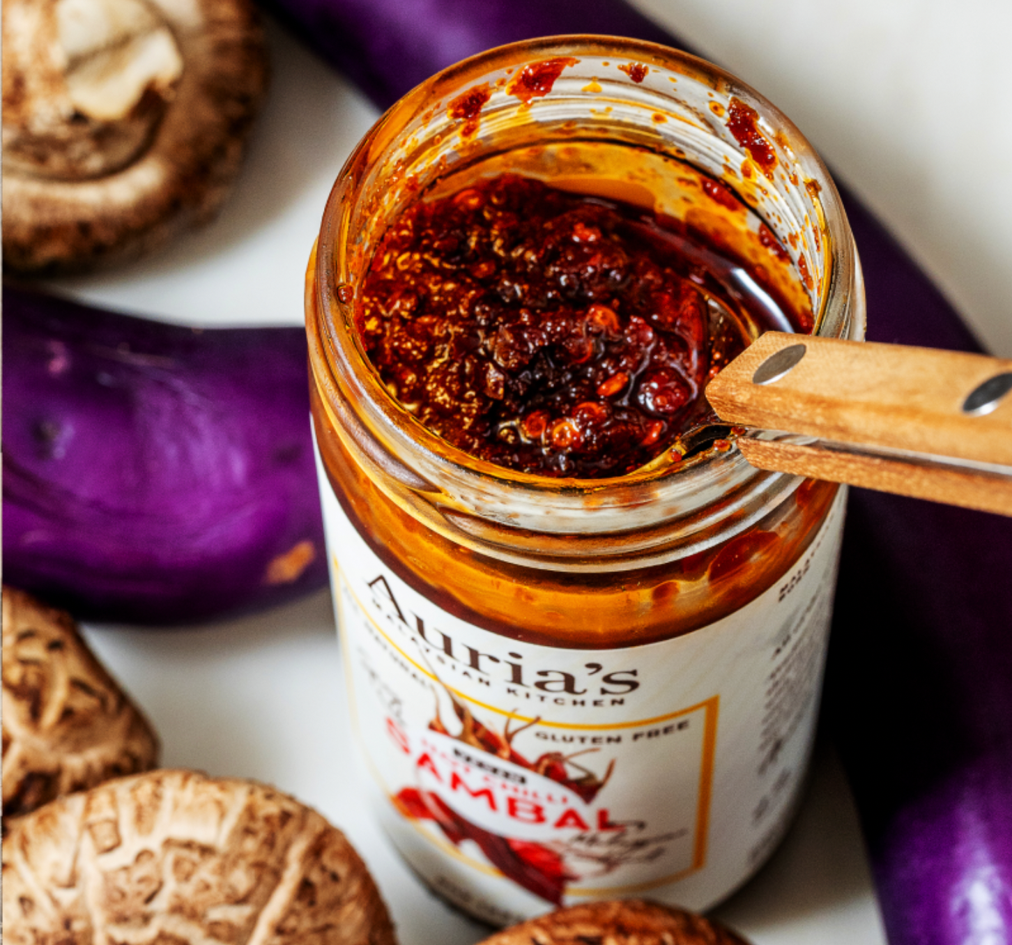 vegan hot chilli sambal by Auria