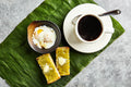 Egg and pandan kaya bread with banana leaf - Auria's Malaysian Kitchen