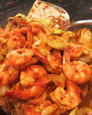 Shrimp and Leek Sambal